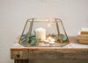 Geometric Brass & Glass Lantern