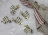 Star Brass Napkin Rings - Set of Four