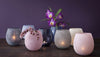 Frosted Coral Tealight Glass