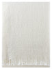 white textured woven white blanket scandinvian