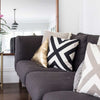 Monochrome Cross Pattern Cushion