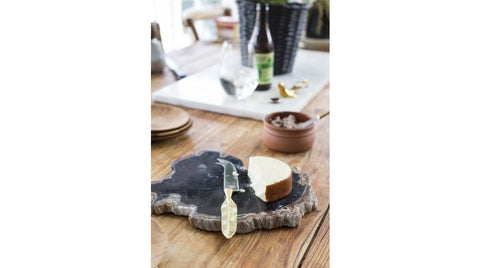 Brass Leaf Butter & Cheese Knife Set